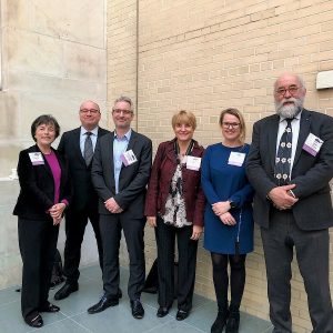 Dominique Langevin with colleagues, representing the ESSC at the 2019 Space Science Week